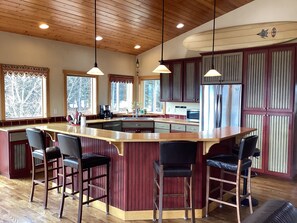 Fridge, microwave, oven, stovetop - Stunning Bigfork Retreat 4BR/3BA Mountain Views & Montana Charm. Book Now! (Bigfork)