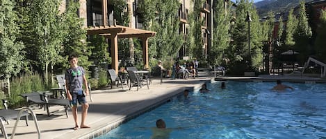 Outdoor pool, a heated pool