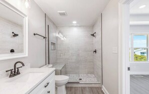 Hair dryer, towels