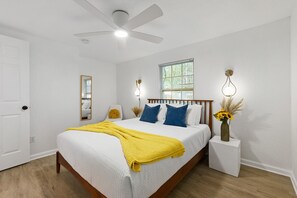 3 bedrooms, iron/ironing board, travel cot, WiFi