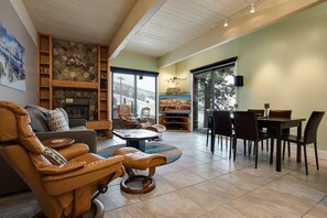 TV, fireplace - CB111 | Nice Furnishings | Views | Pool/Hot Tub | Ski In/Out | Winter Shuttle (Steamboat Springs)