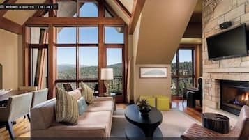 Smart-tv, eldstad och dvd-spelare