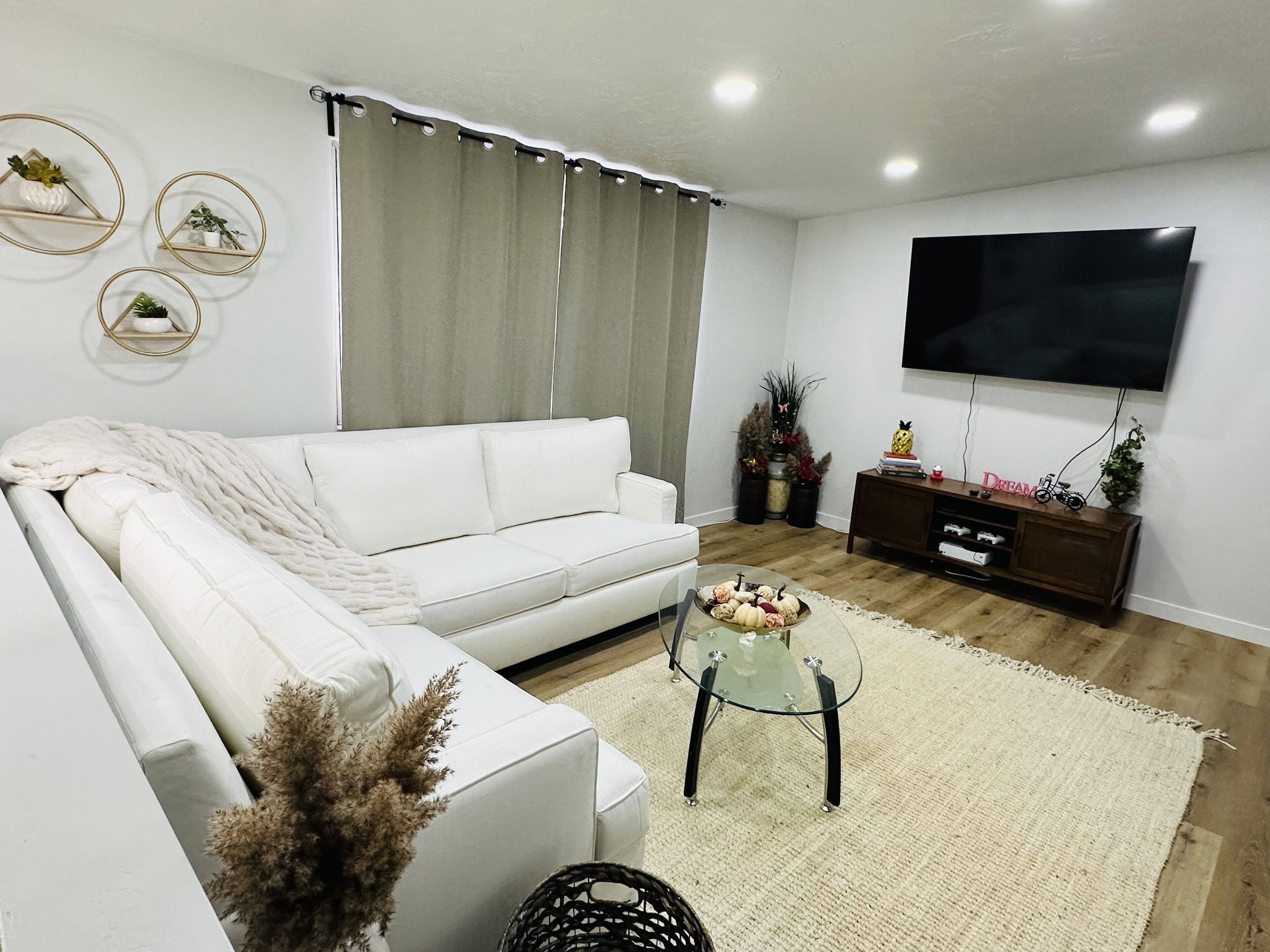 Smart TV, DVD player, books