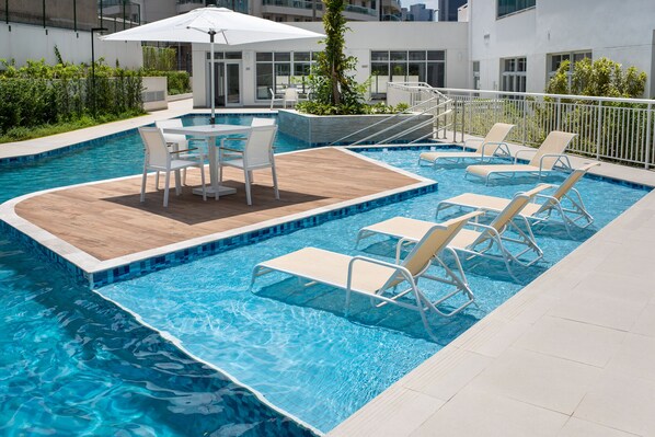 Indoor pool, outdoor pool