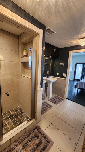 Combined shower/bathtub, hair dryer, towels, soap - Swimming pool, 4 bedroom 2.5 bath + bonus room, outdoor dining and outdoor TV  (El Paso)