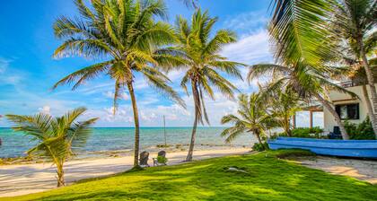 Beachfront home with private pool, beach access, balcony with ocean views, patio