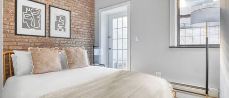 1 室のベッドルーム、アイロン / アイロン台、WiFi、ベッドシーツ