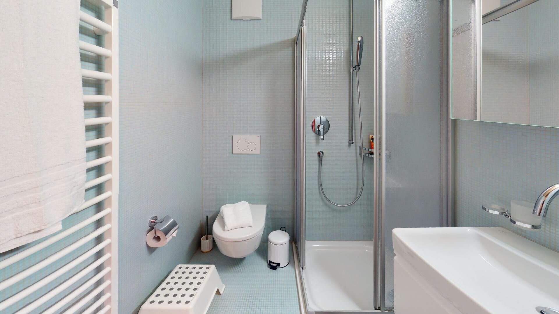 Bathroom with shower and toilet