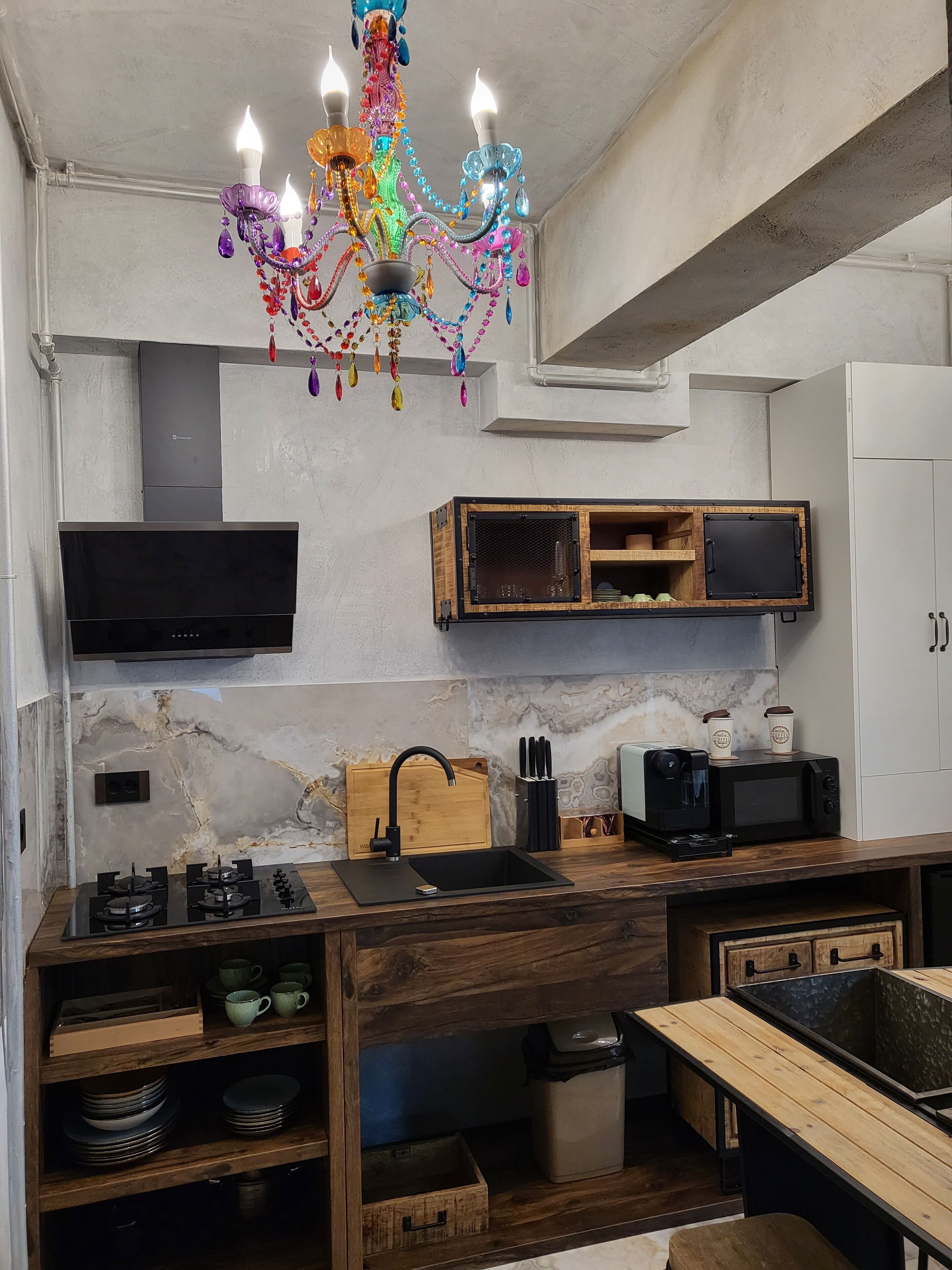 panoramic penthouse | private kitchen | espresso maker, coffee/tea maker, electric kettle