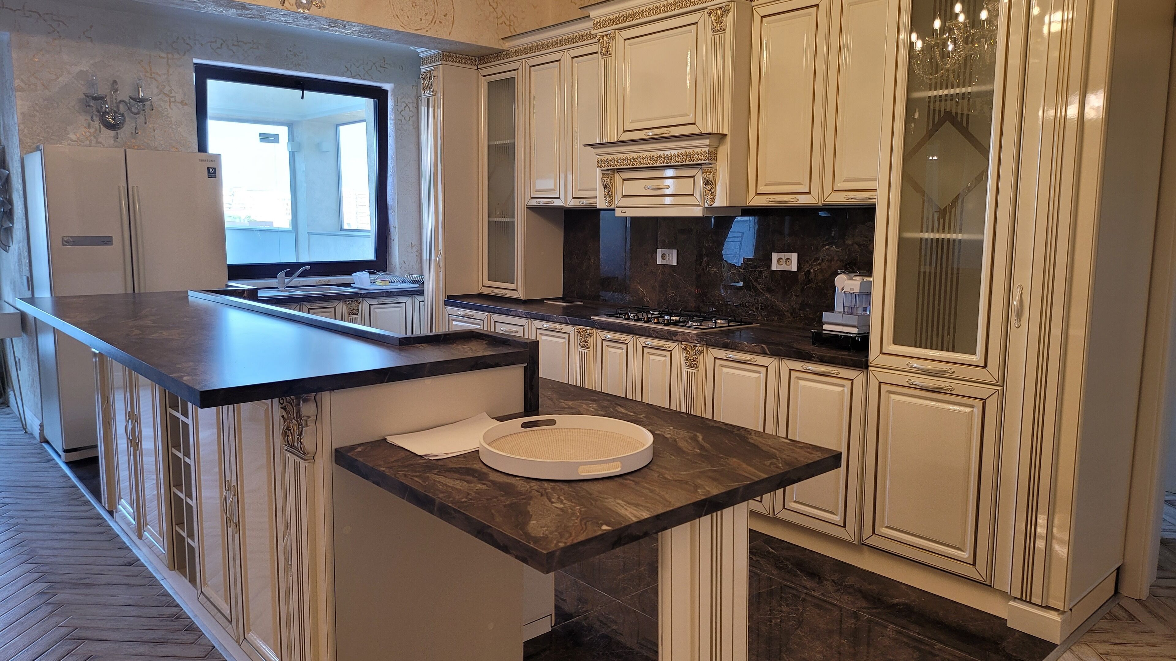 luxury penthouse | private kitchen | espresso maker, coffee/tea maker, electric kettle