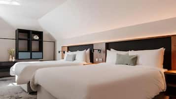 غرفة رباعية | 1 غرفة نوم وأغطية فراش متميزة وخزنة داخل الغرفة وبديكورات فريدة لكل غرفة