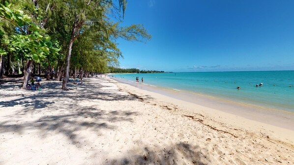 Sun loungers - Penthouse with lagoon pool 100m from the beach. (Mont Choisy)