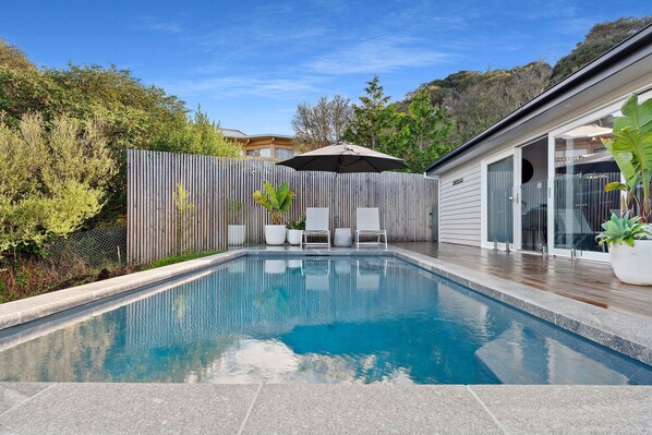 A heated pool - Rye Family Retreat: 4  BR, 2  BA House in Rye, Sleeps 8 (Rye)