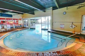 Indoor pool, a heated pool