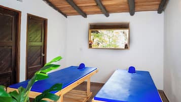 Body treatments, aromatherapy, hot stone massages, massages on the beach