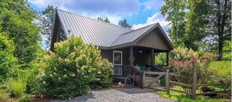 Pet-friendly 2-bd cabin w/hot tub and fenced-in yard close to town