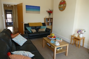 TV, DVD player, books