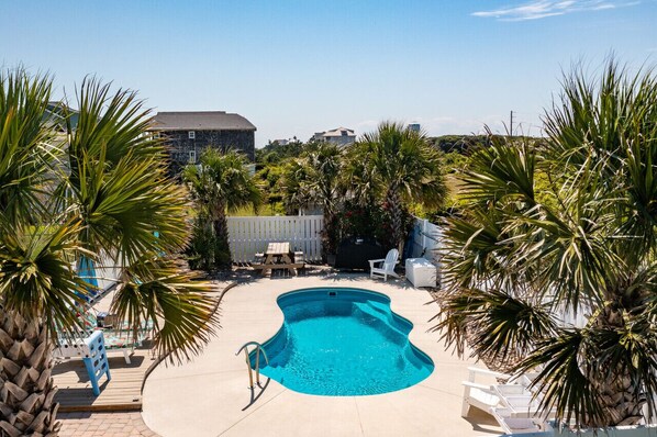 A heated pool