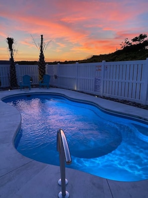 Una piscina riscaldata