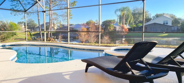 Outdoor pool, a heated pool