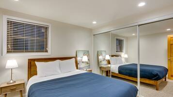 2 bedrooms, iron/ironing board, travel crib, WiFi