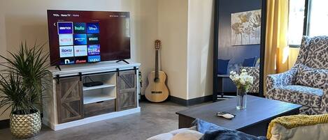 Smart TV, video games, DVD player, books