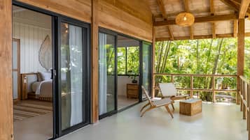 Premium bungalow | 1 slaapkamer, hypoallergeen beddengoed, een kluis op de kamer