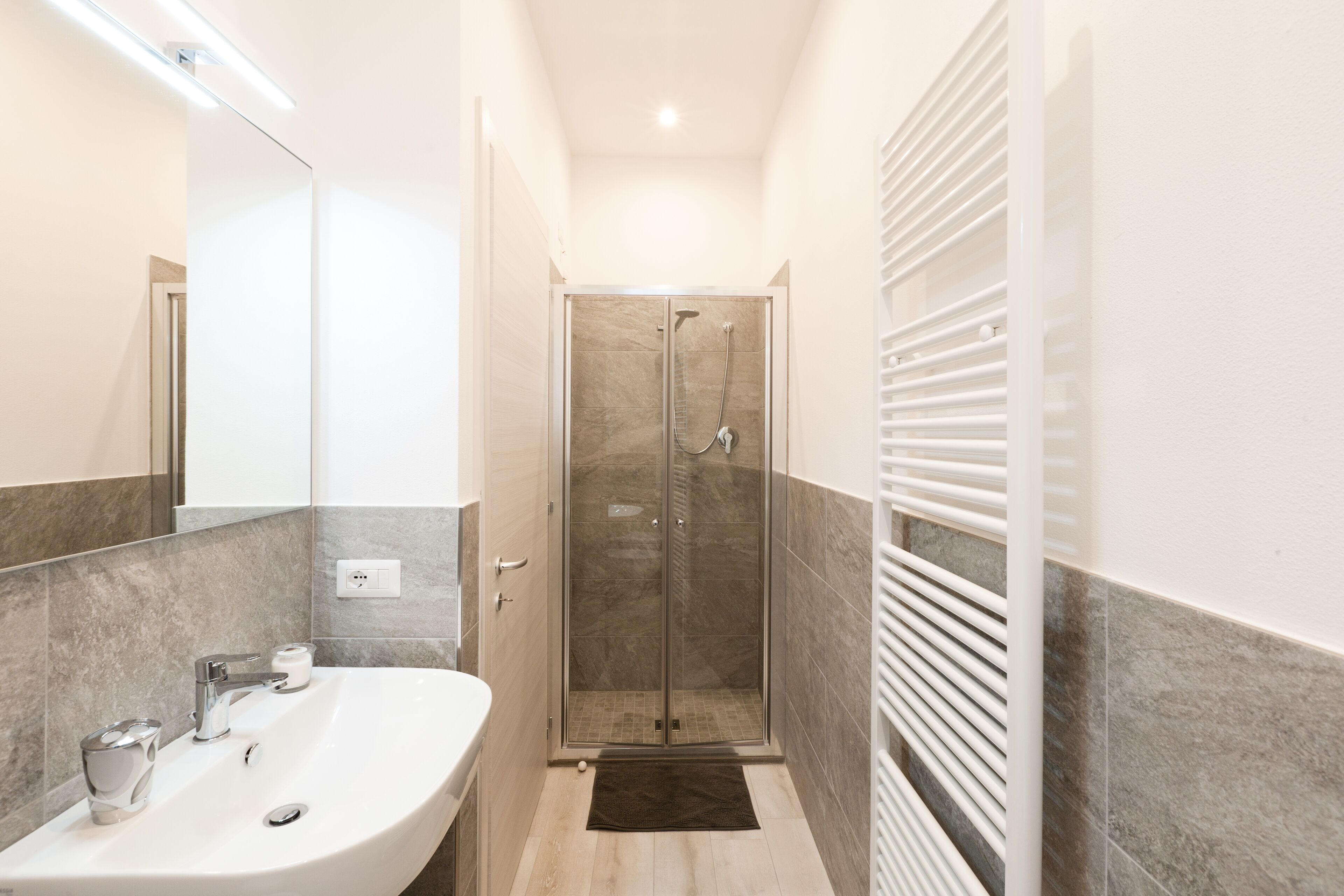 Shower, rainfall showerhead, hair dryer, bidet