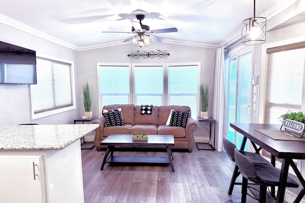 Living Room - with Queen pull-out sofa, Slider Door to Patio