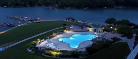 Una piscina riscaldata