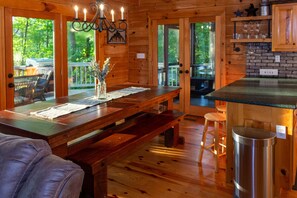 Dining - Spacious & Private Cabin with gorgeous views, Hot tub, Dog-friendly! (Ellijay)