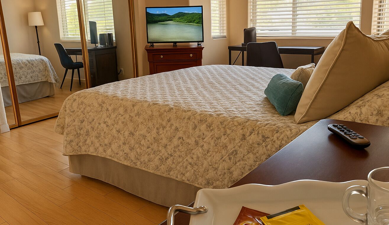 Escritorio y espacio para trabajar con laptop 