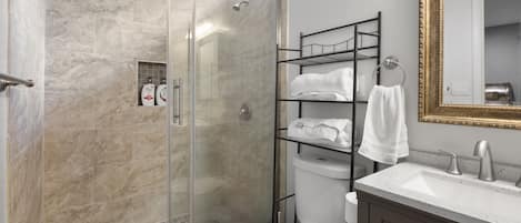 Combined shower/bathtub