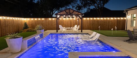 Outdoor pool, a heated pool