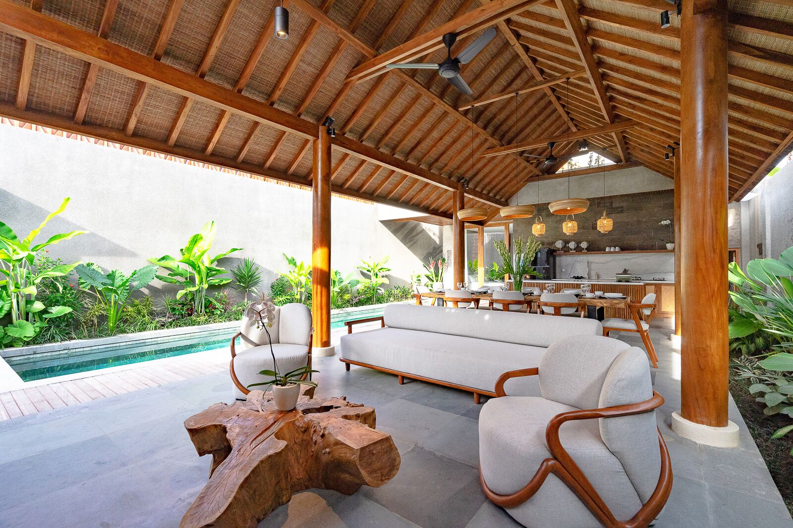 Villa, 3 Schlafzimmer, eigener Pool | Wohnbereich