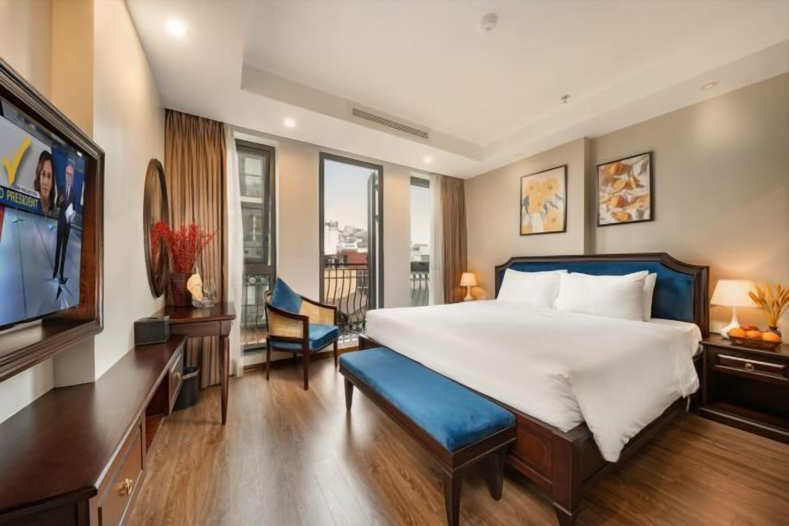 Premium bedding, down duvets, memory-foam beds, minibar