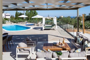 Pool - Luxury Villa Natura - With Private Heated Pool (Tria Monastiria)