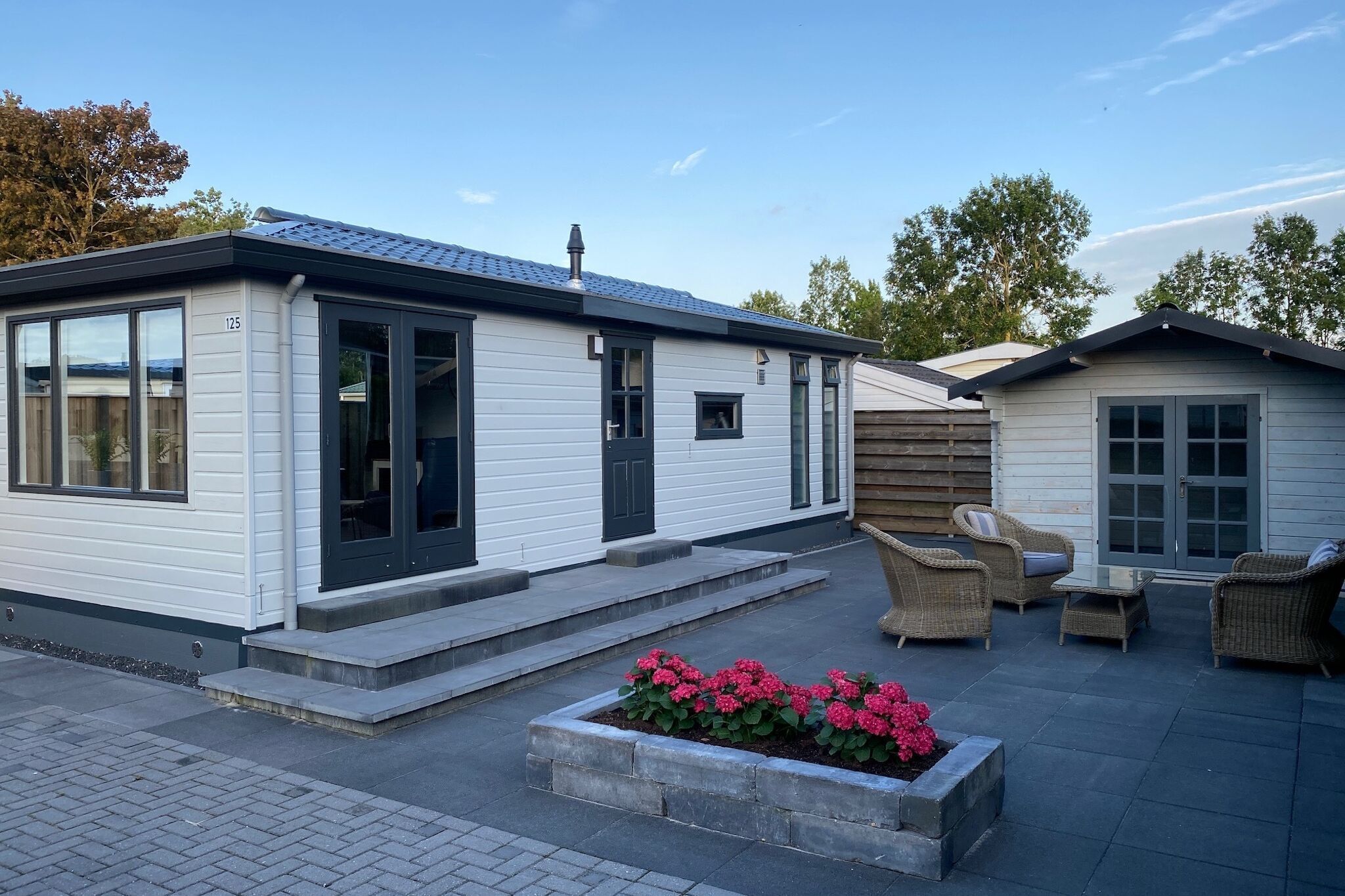 Nice chalet with garden in Friesland