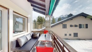 Outdoor dining - Family holiday apartment Palois - Lenzerheide Center (Lenzerheide/Lai)