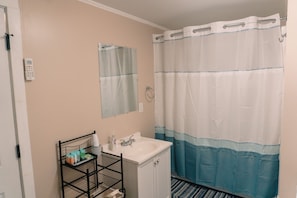 Combined shower/bathtub, hair dryer, bidet, towels - Bungalow Home with EV charger - No Cleaning Fee (Spartanburg)