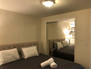 2 bedrooms, iron/ironing board, travel crib, free WiFi