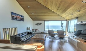 TV, fireplace, DVD player, books - Large Ocean Front home Dog Friendly located on Wild Iris (Sea Ranch)