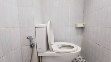 Tina de hidromasaje, bidet, toallas, jabón