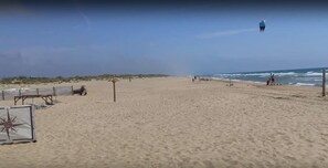 Beach nearby, sun-loungers