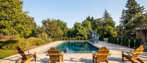 Piscine extérieure, piscine chauffée