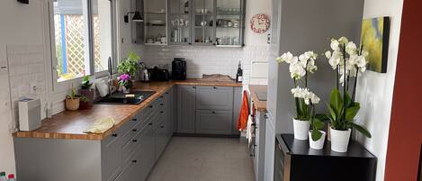 Fridge, oven, stovetop, dishwasher