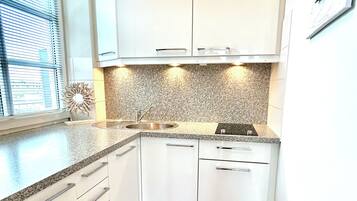 Fridge, oven, stovetop, dishwasher