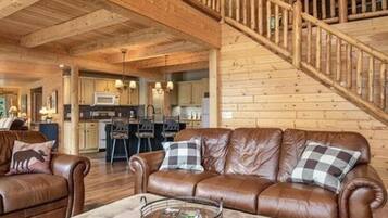 Smart TV, DVD player, foosball, stereo