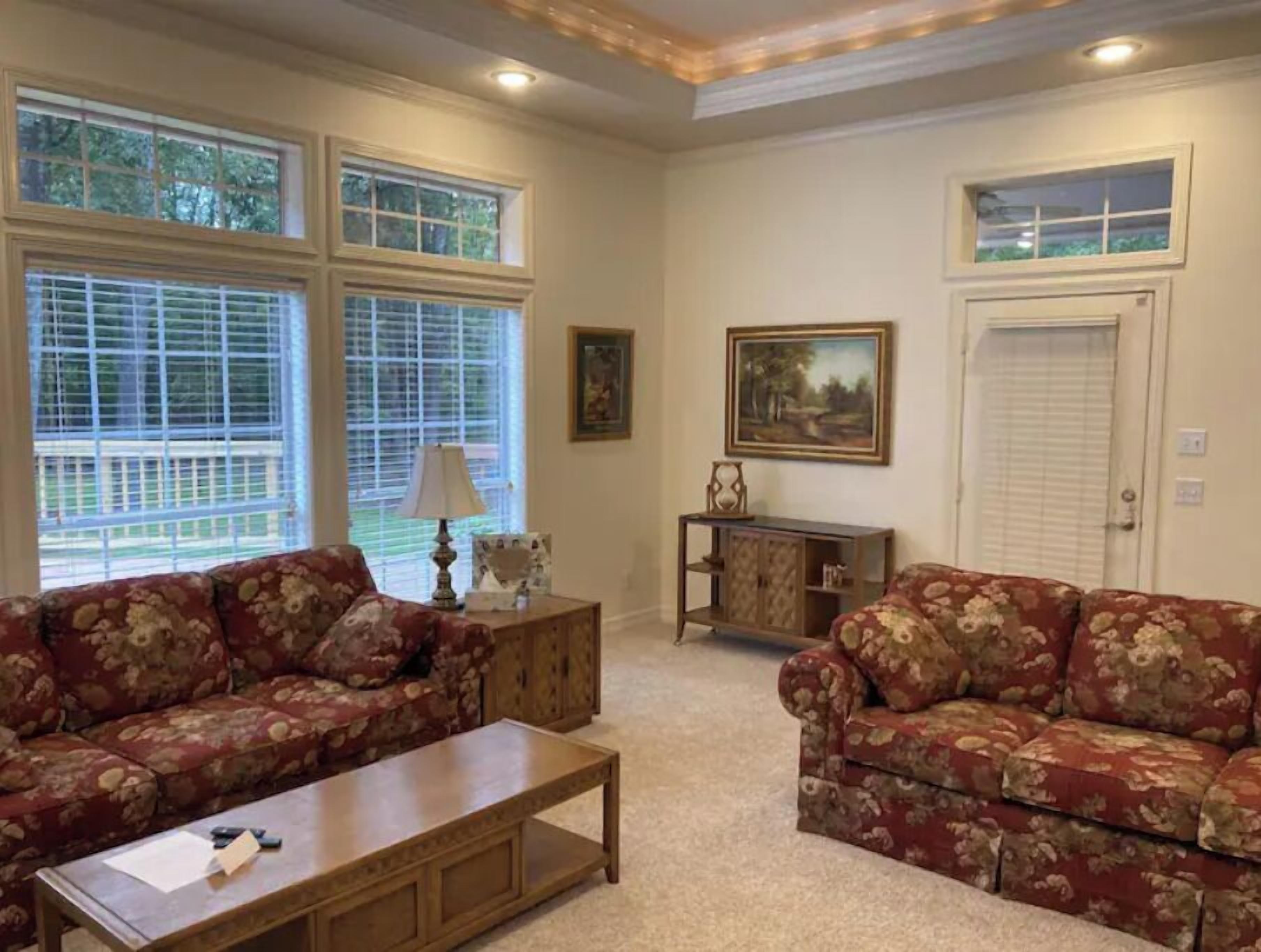 TV connectée, cheminée, lecteur de DVD, livres