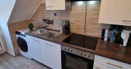 Exklusives und helles Apartment im Zentrum, 1 Gbit WLAN, Boxspringbetten, Spülm.